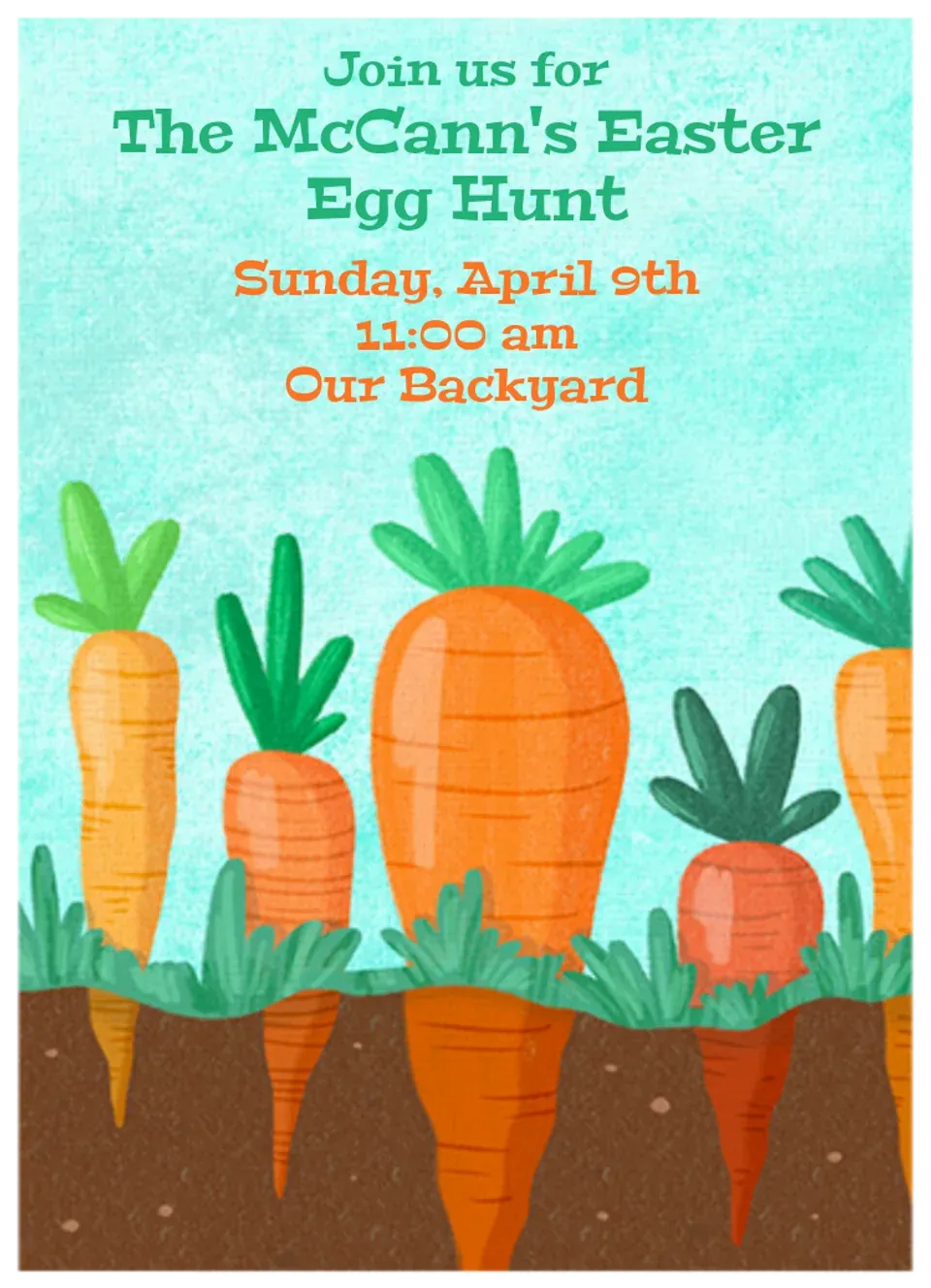 Easter Carrots card