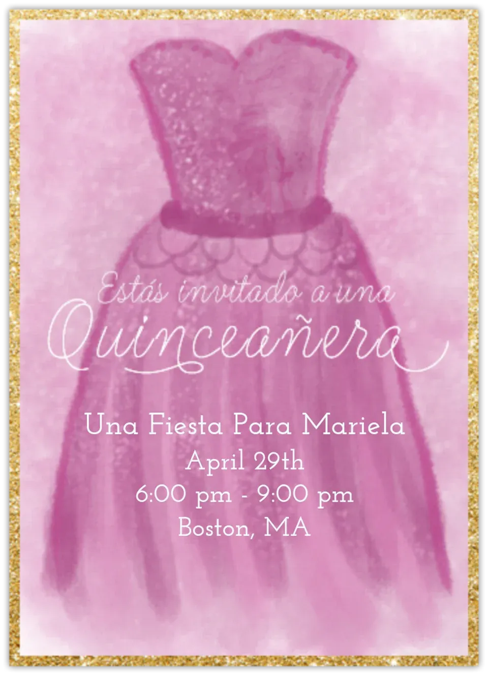 Quinceañera Dress card