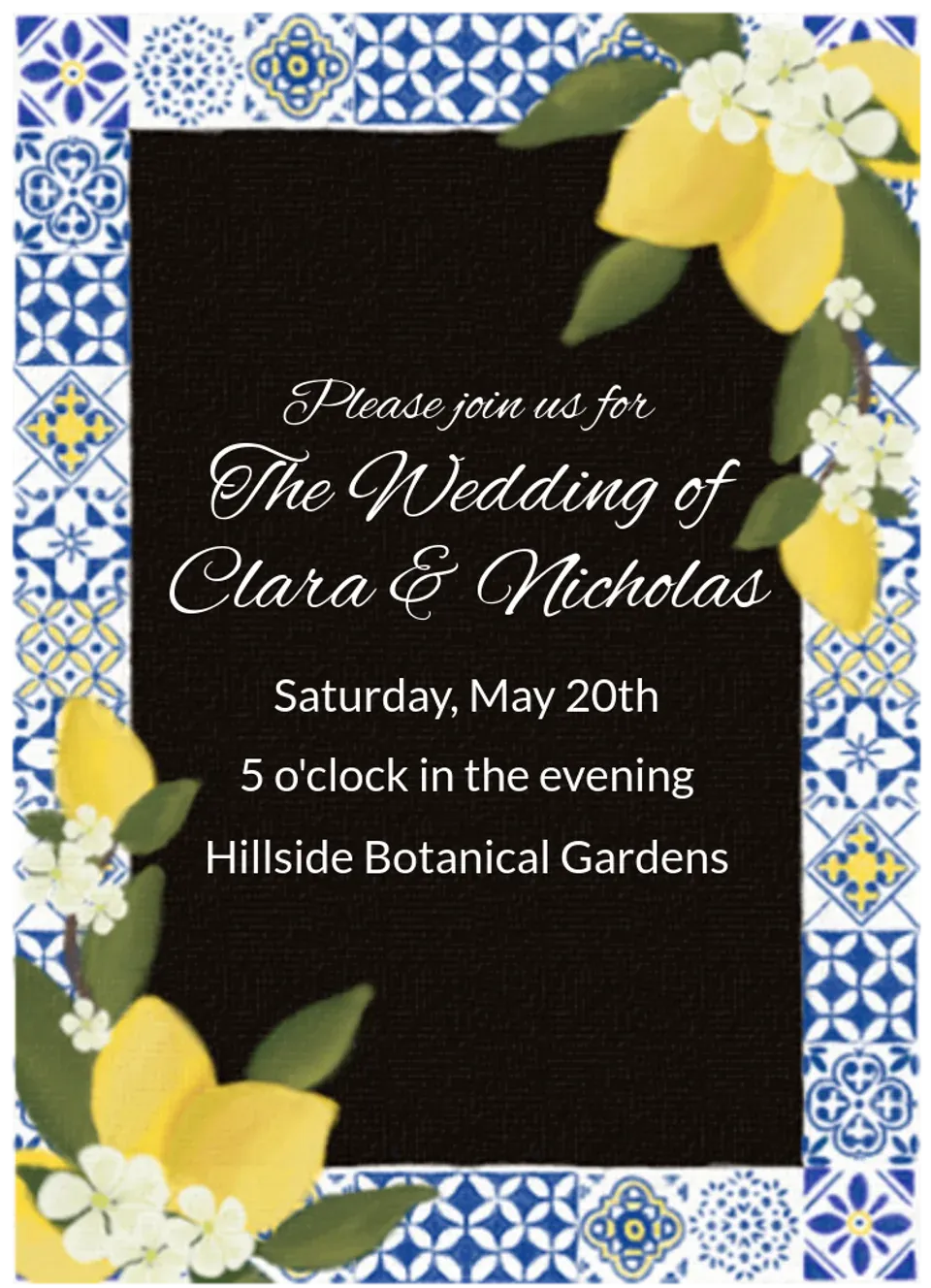 Mediterranean Citrus card