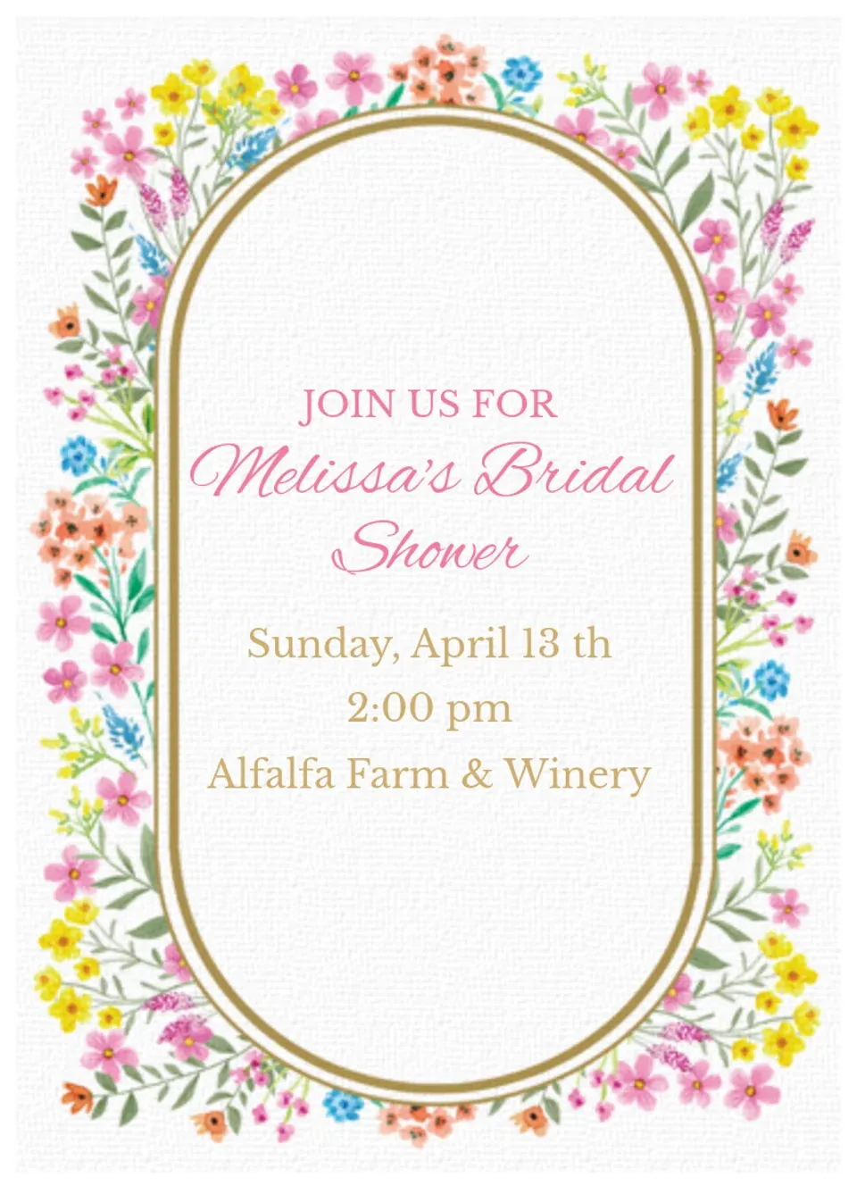 Vintage Floral Border card