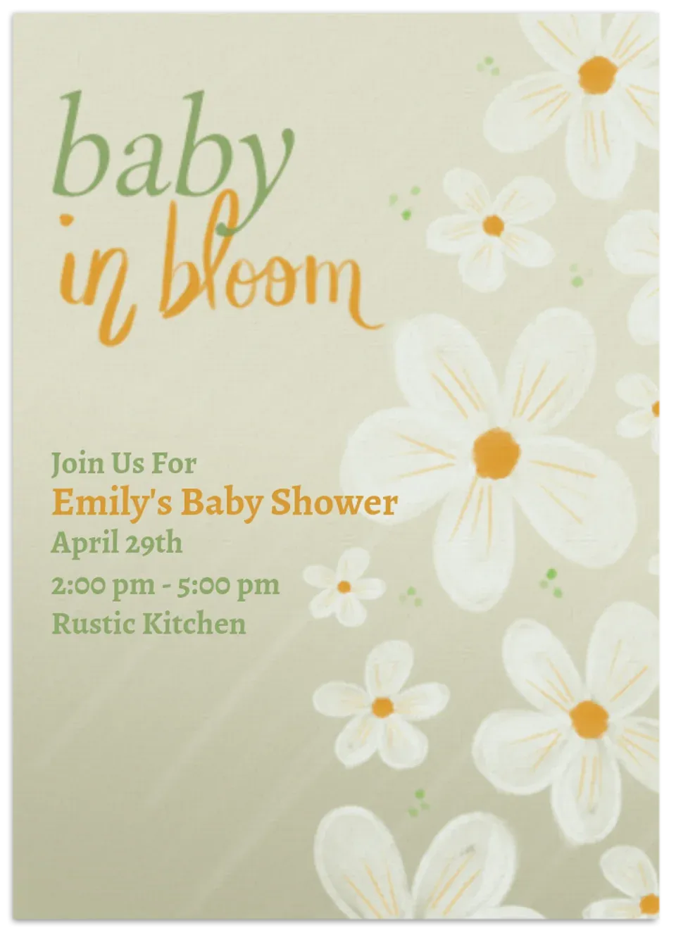 Baby In Bloom card