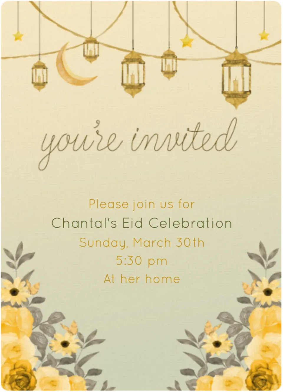 Floral Lanterns card