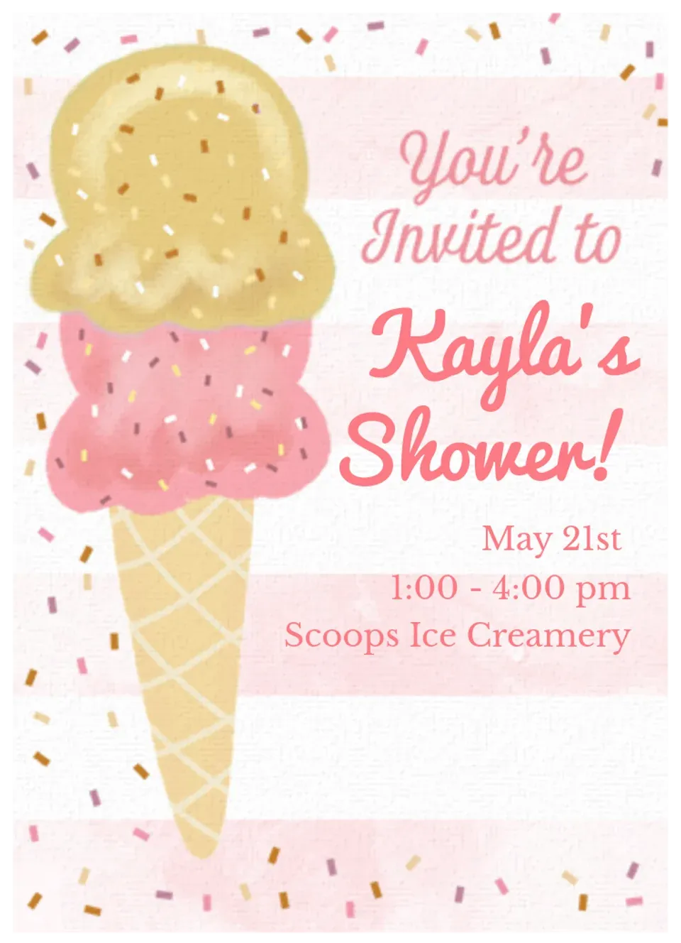 Ice Cream Sprinkle card