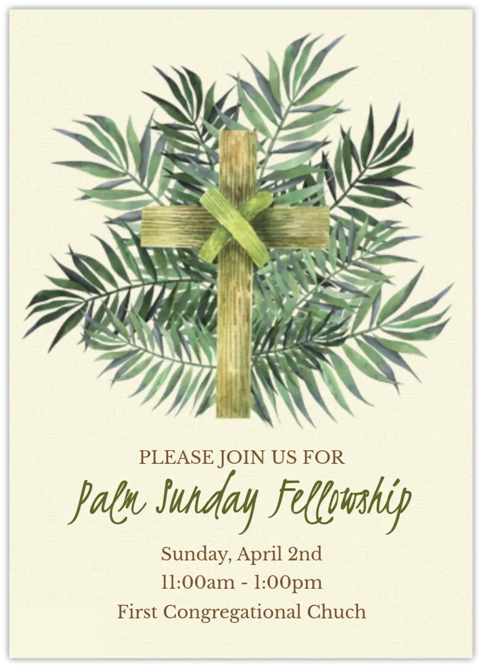 Palm Sunday card