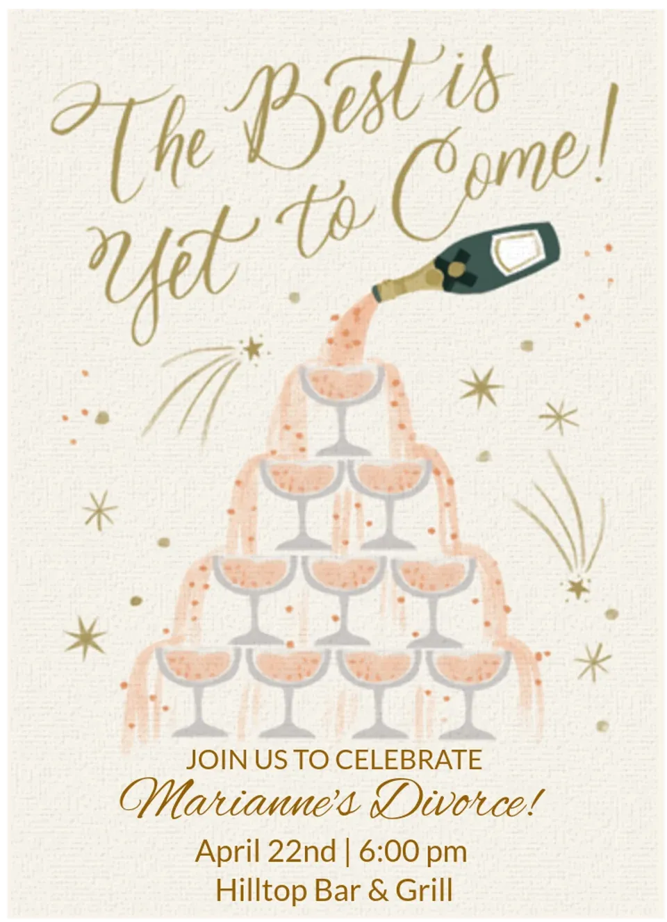 Divorce Party card