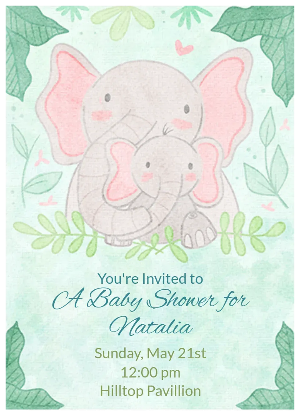 Baby Elephants card