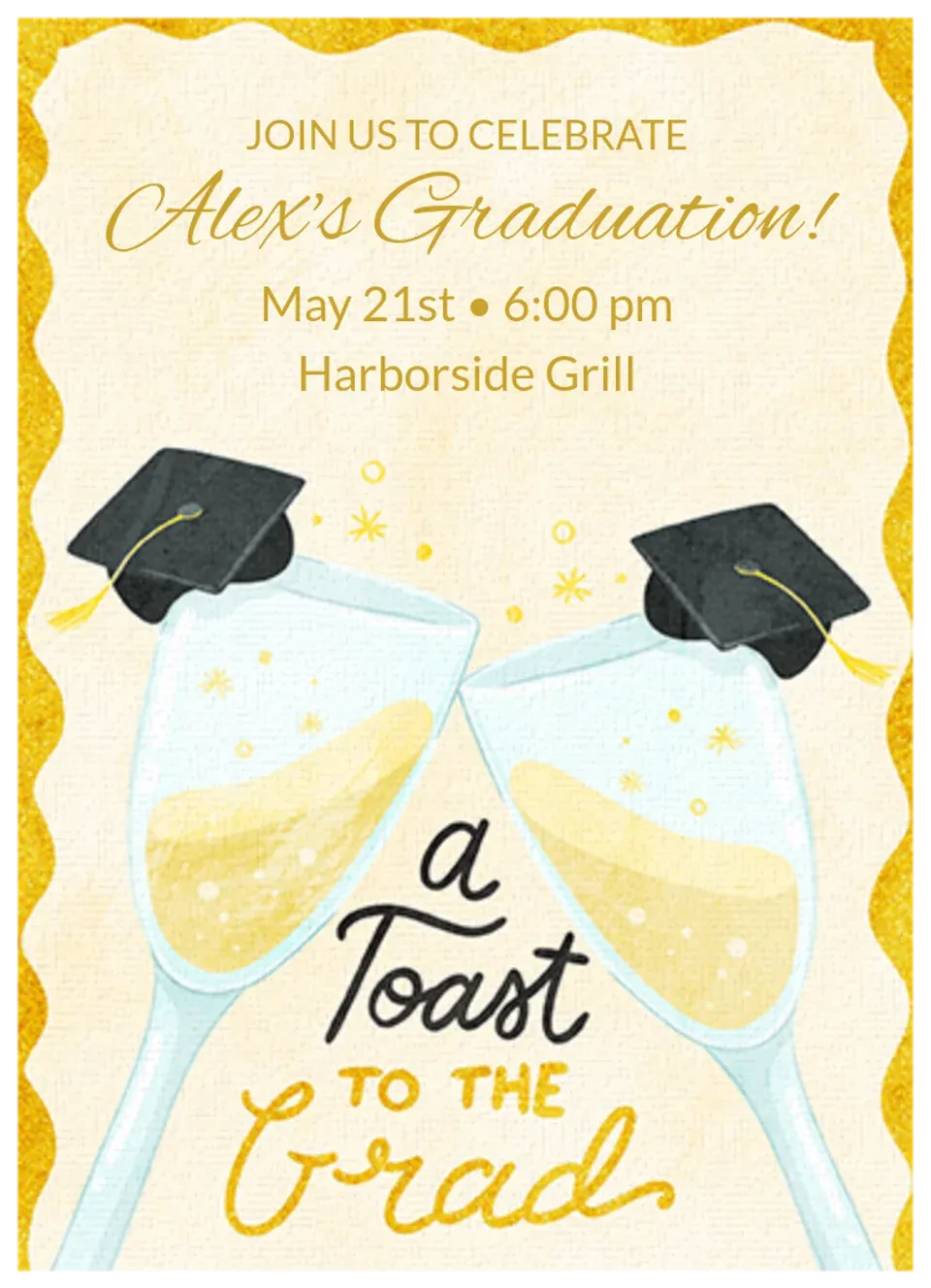 Toast to the Grad card