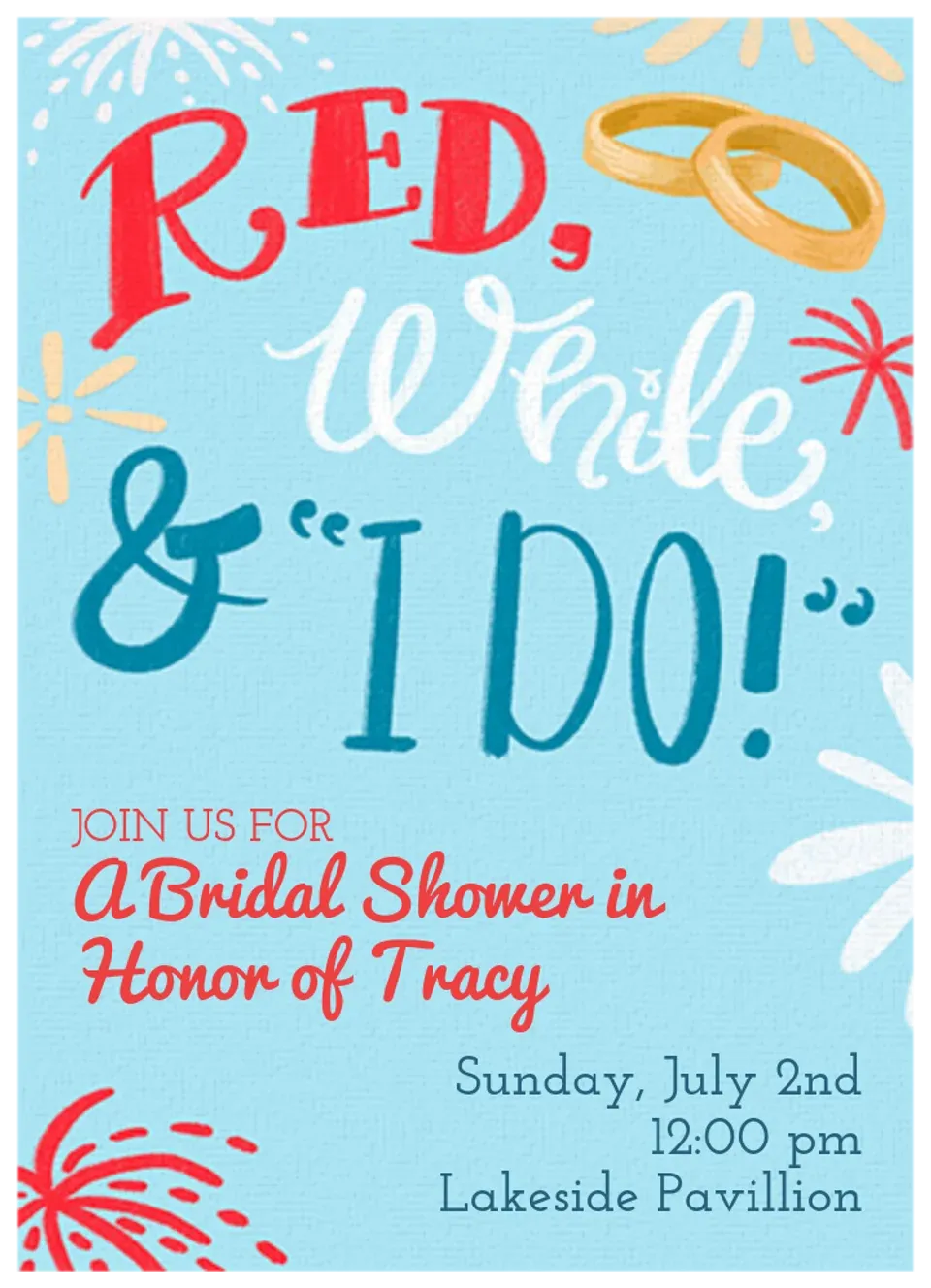 Red White & I Do card