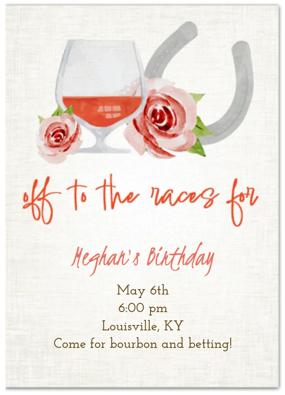 Off To The Races card