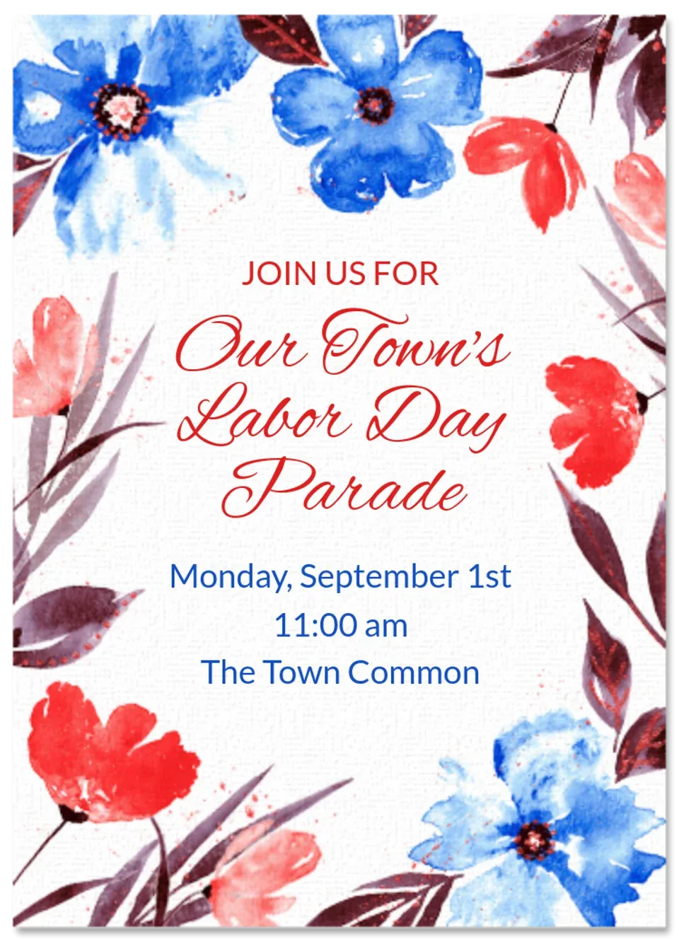 Patriotic Floral  card