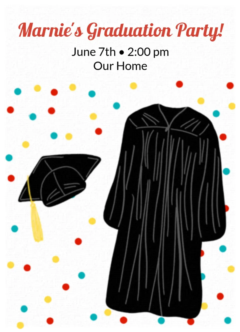 Cap & Gown Dots card
