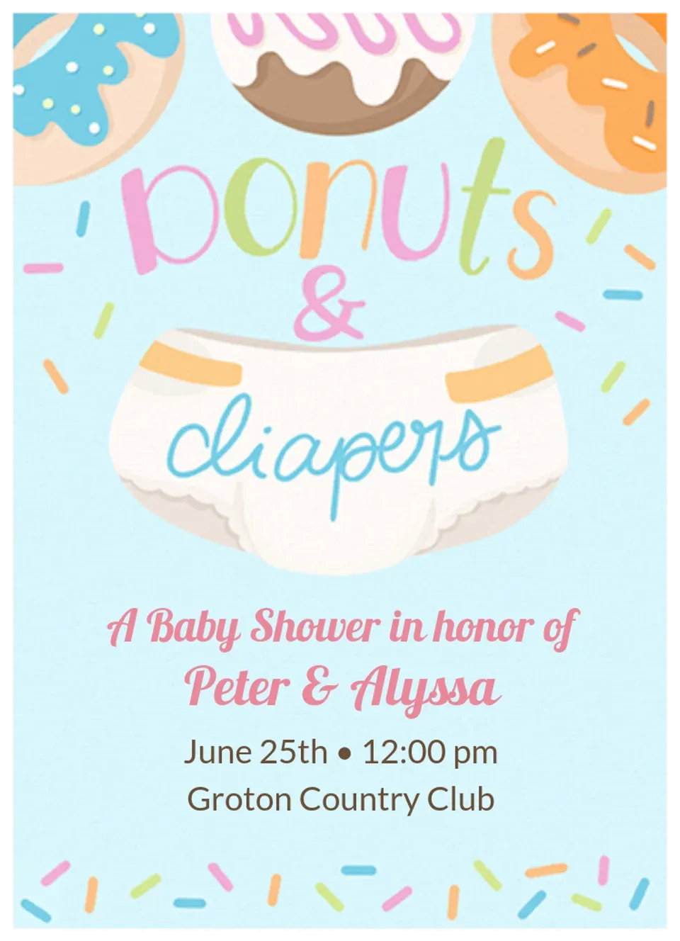 Donuts & Diapers card