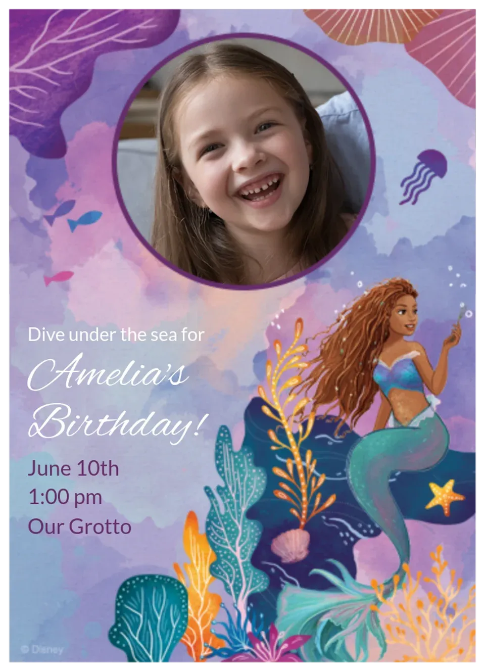 Little Mermaid Shimmer card