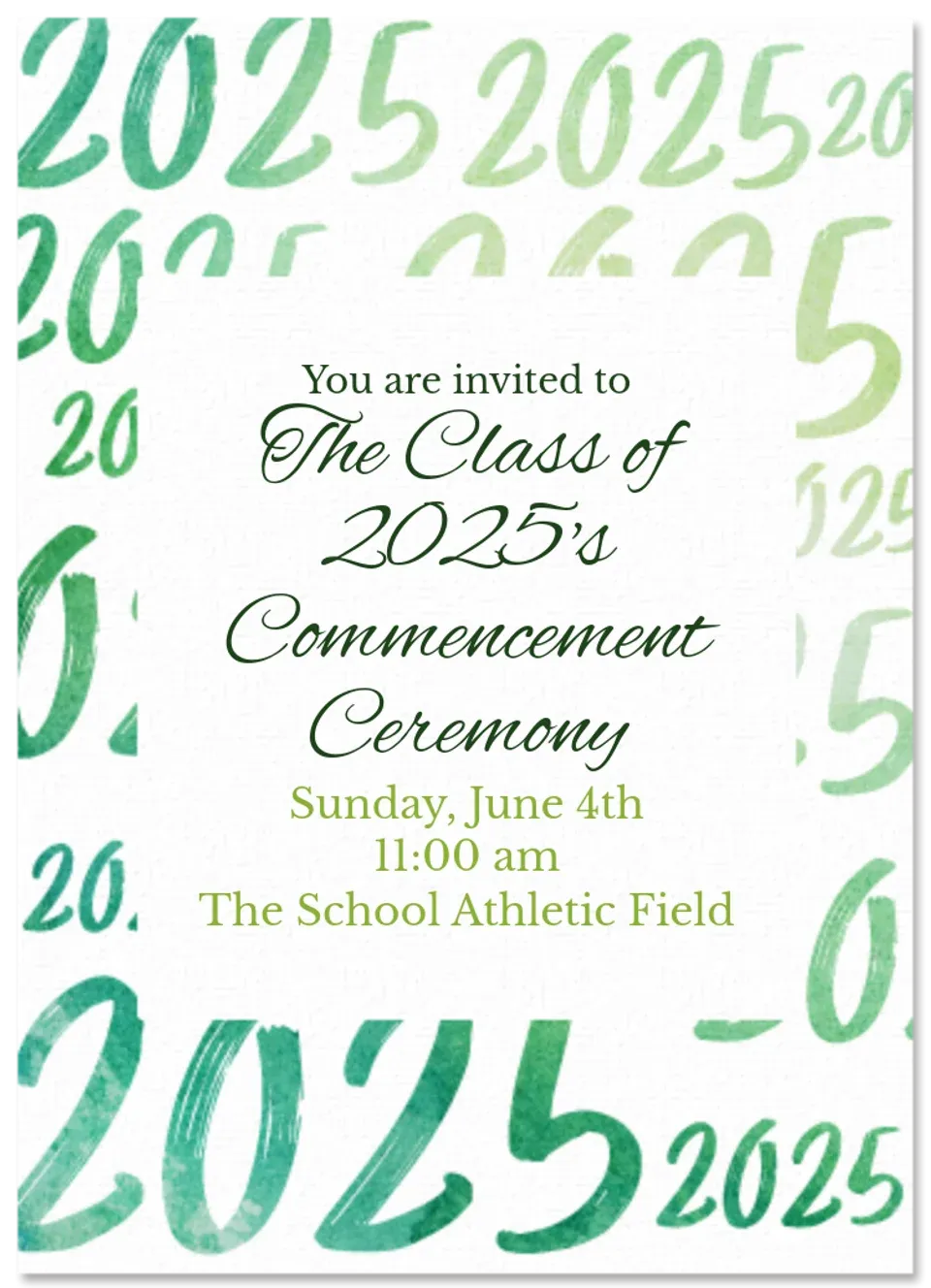 Watercolor 2025 card