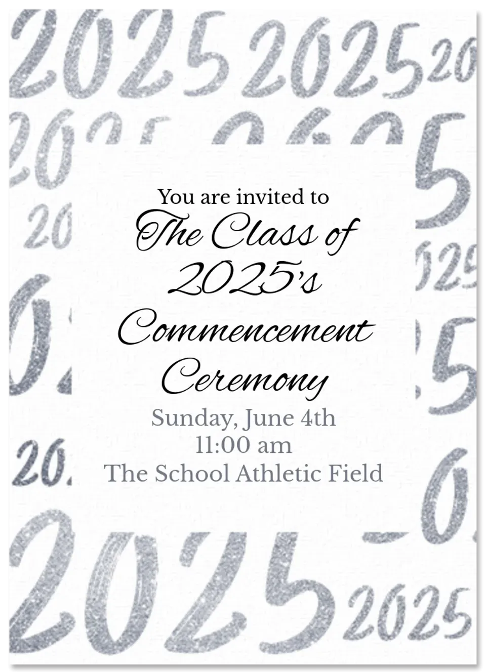 Commencement Sparkle card