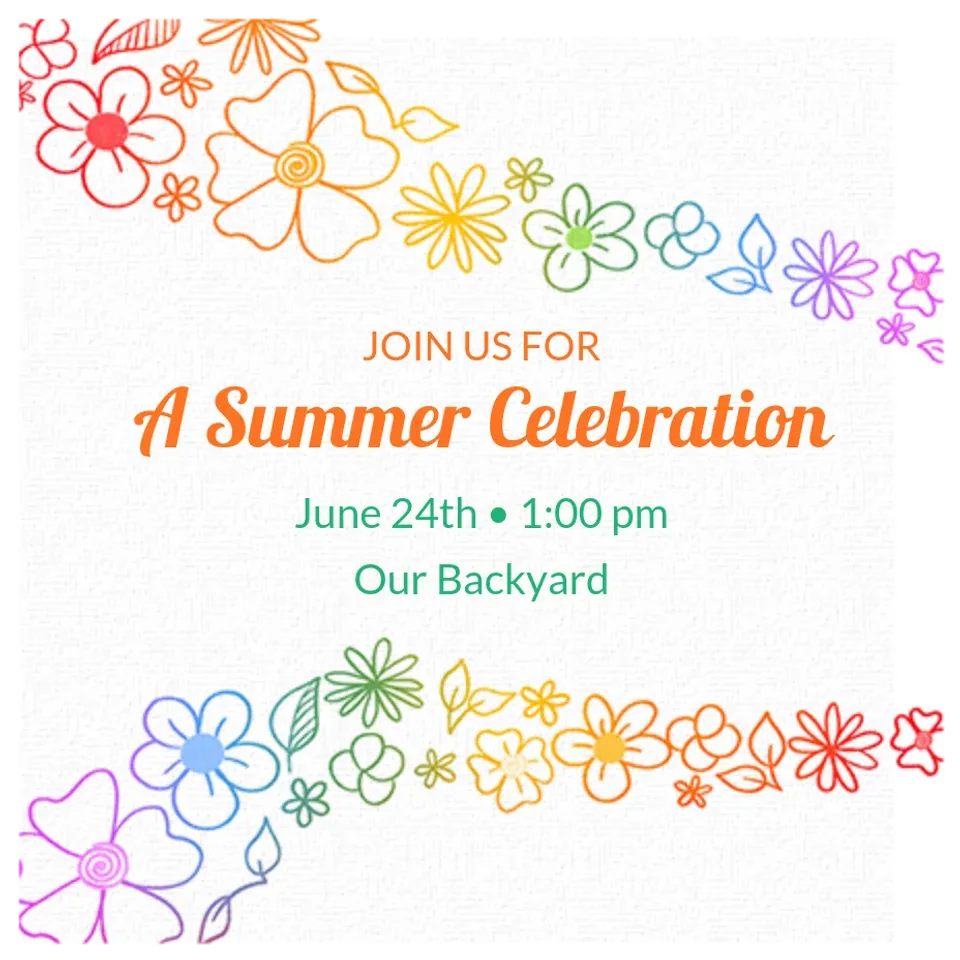 Rainbow Flowers card