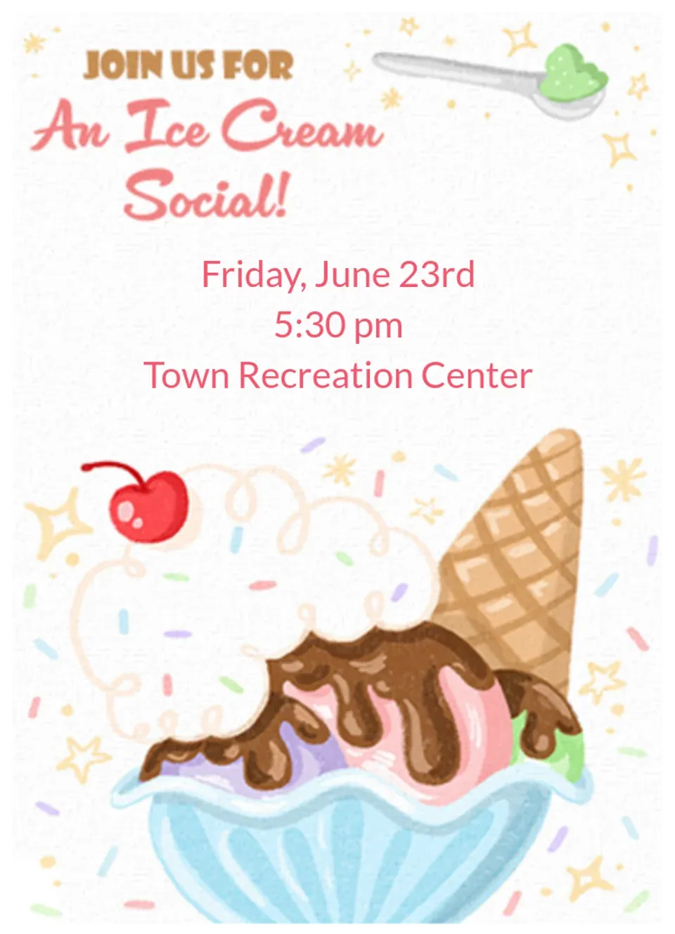 Rainbow Ice Cream Social  card