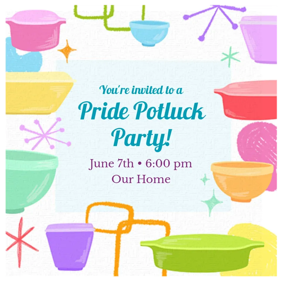 Rainbow Potluck  card