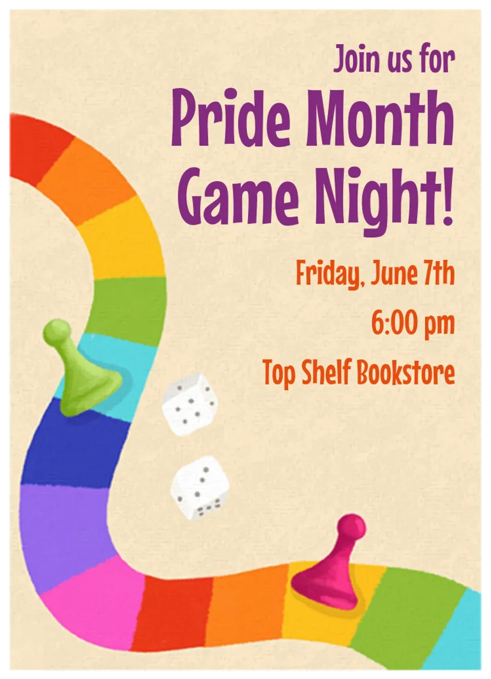 Pride Game Night card