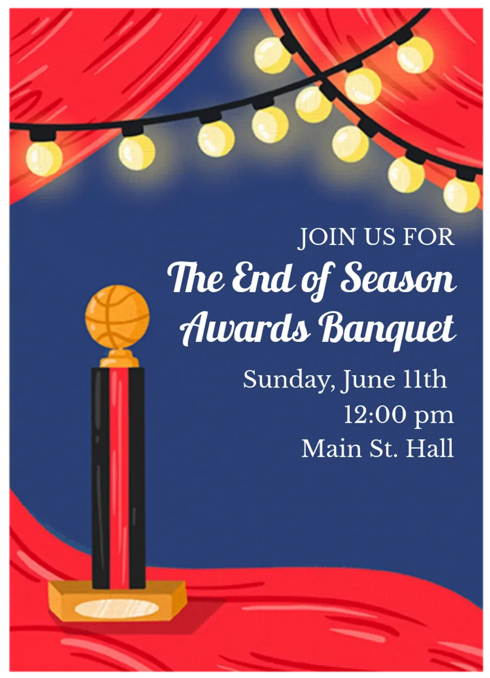 Basketball Banquet card