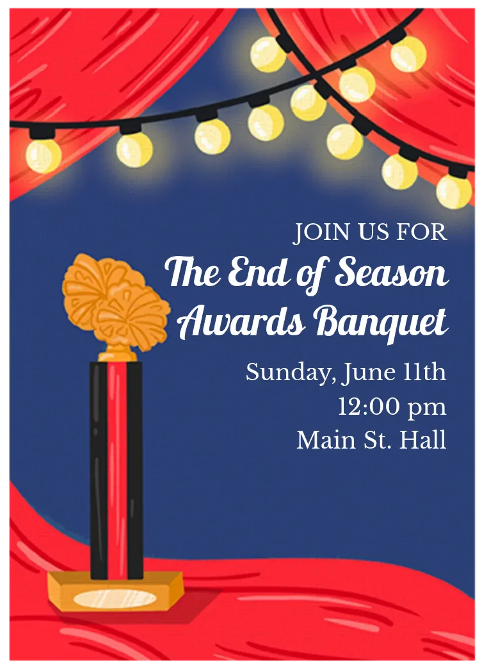 Cheering Banquet card