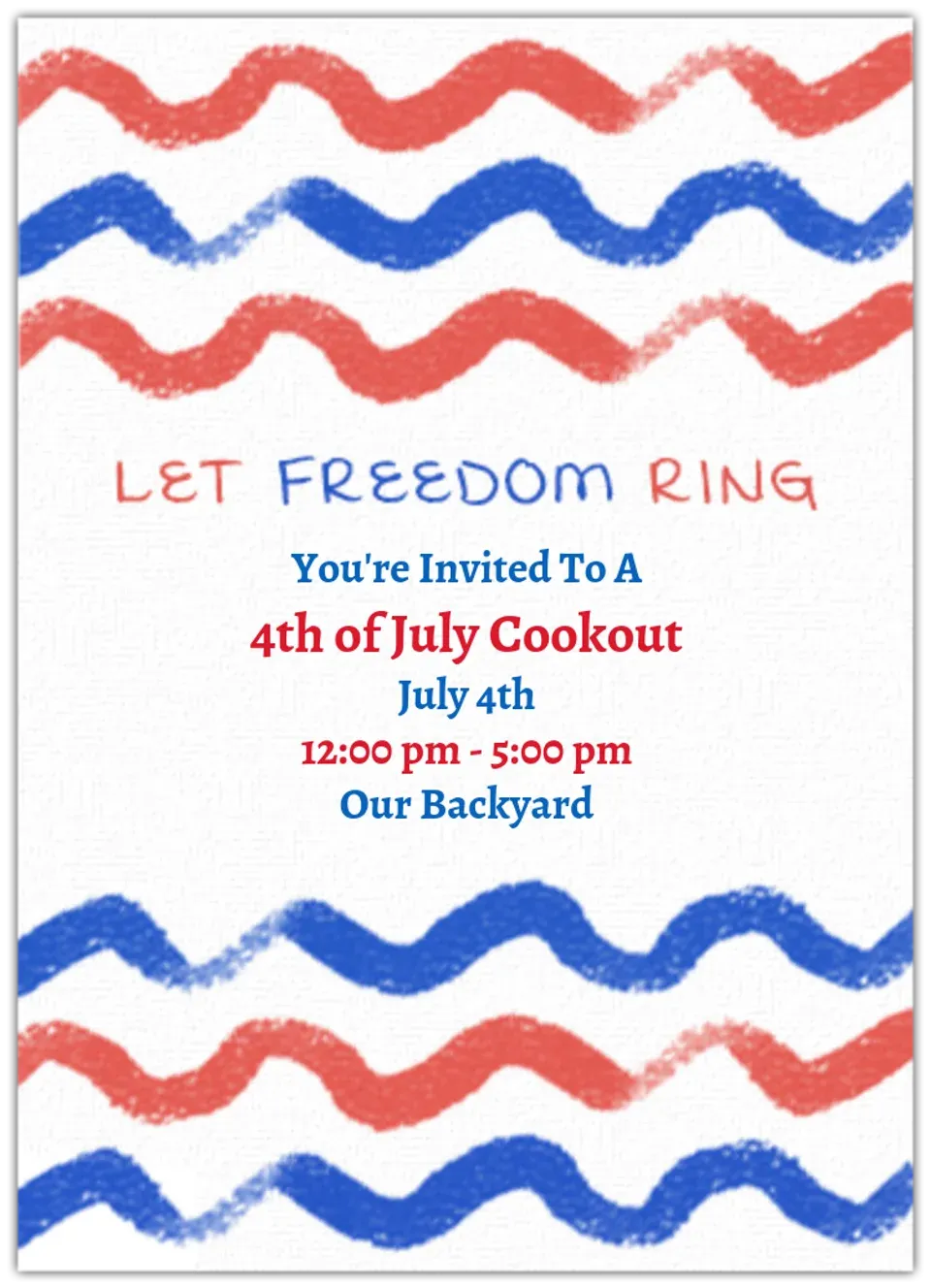 Patriotic Waves card