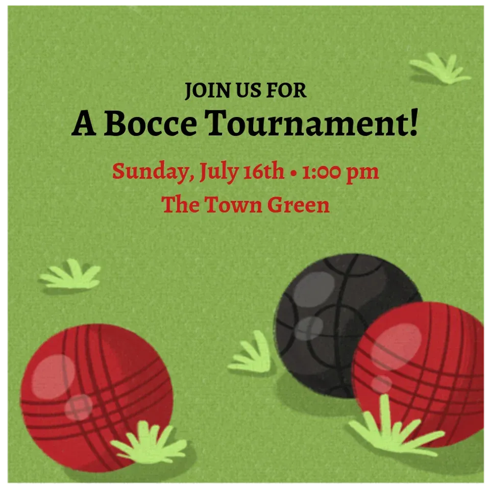 Bocce Tournament card