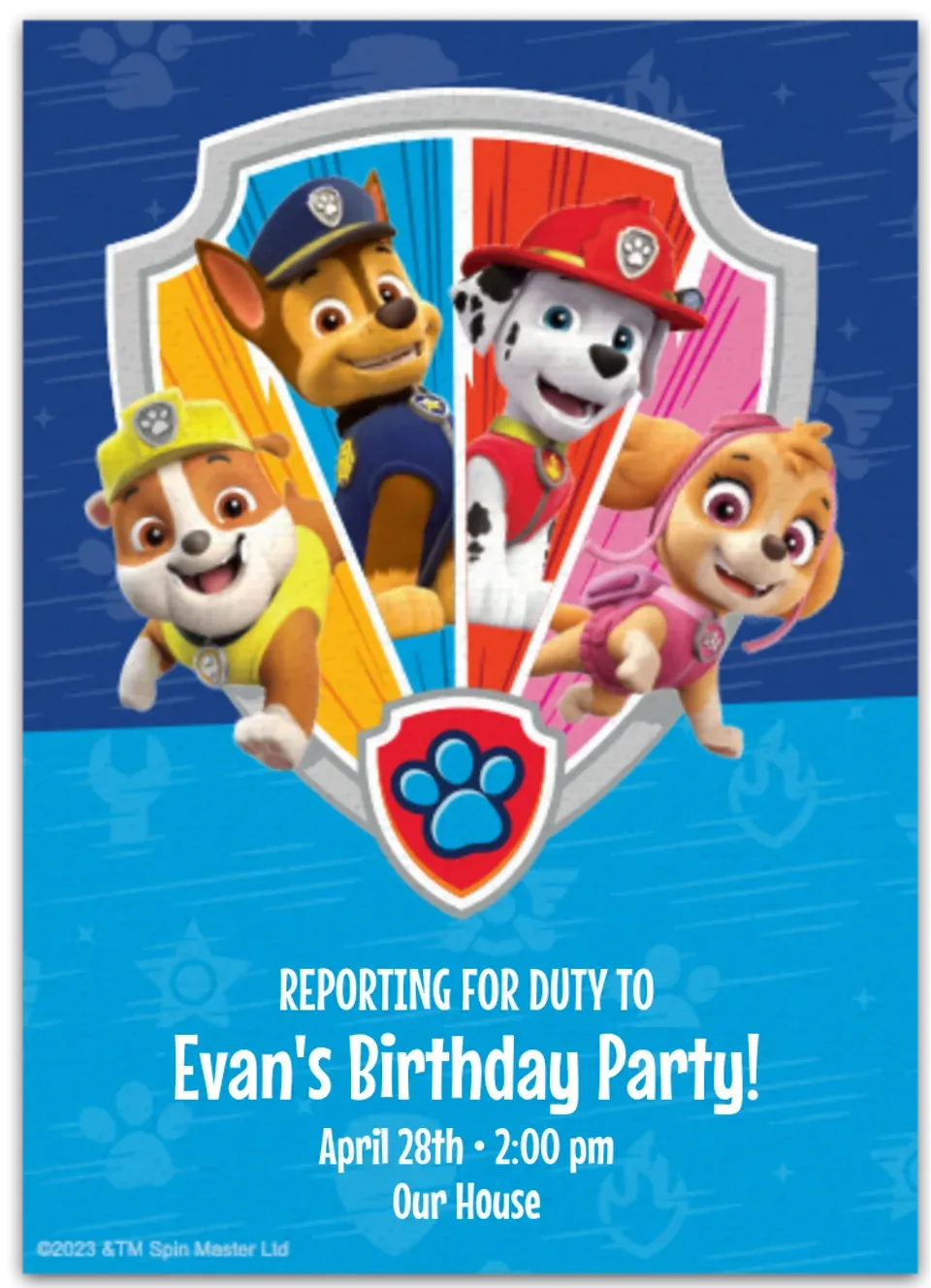 PAW Patrol Rescue Heroes card