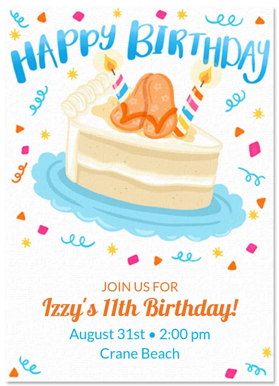 Summer Cake Slice card