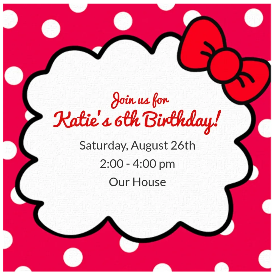 Polka Dot Kitty card