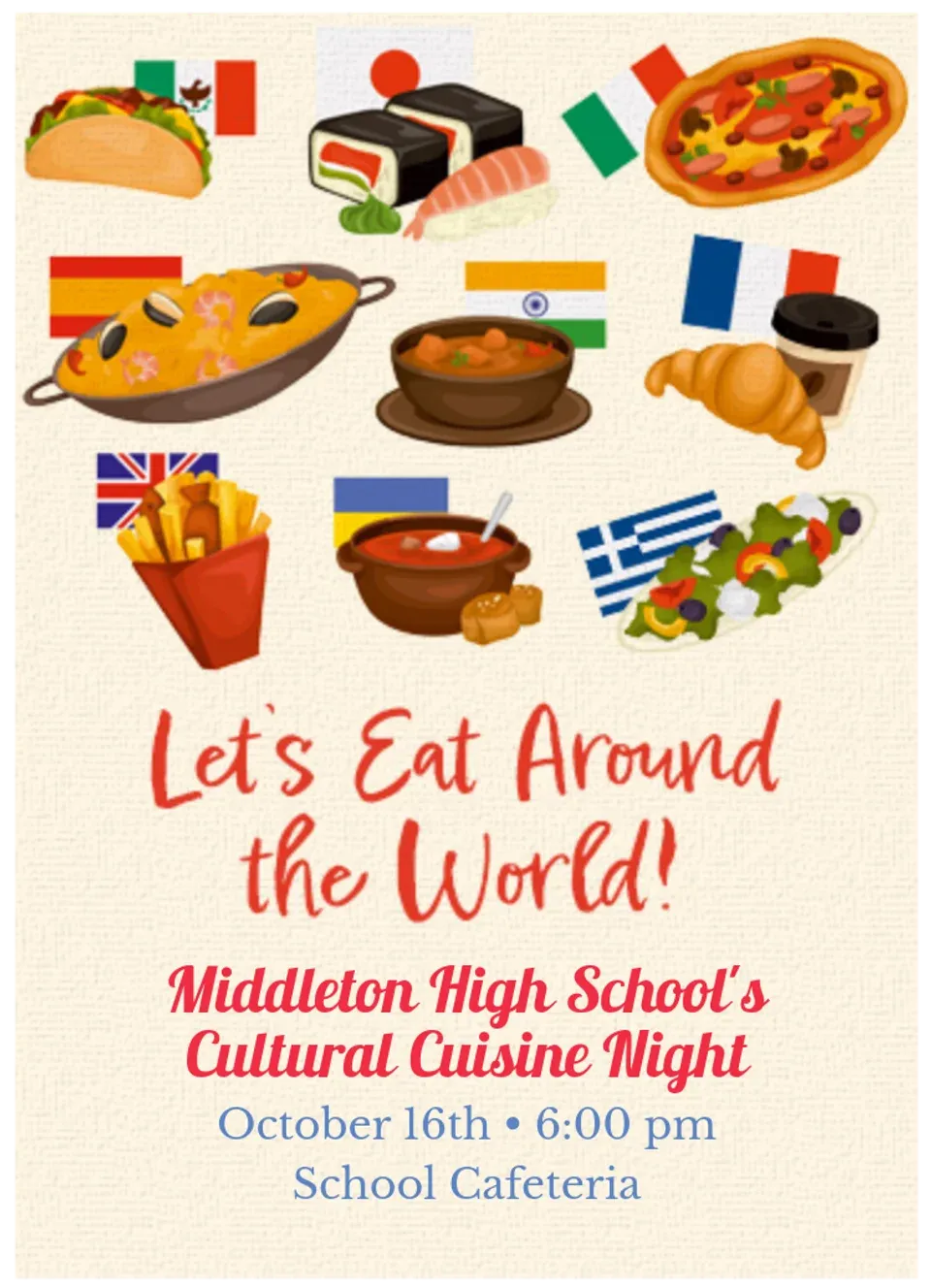 Eat Around the World card