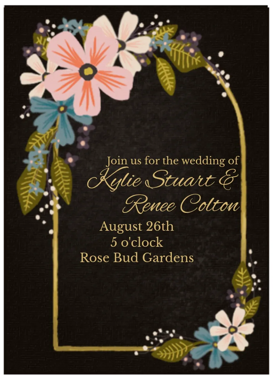 Golden Arch Flowers card