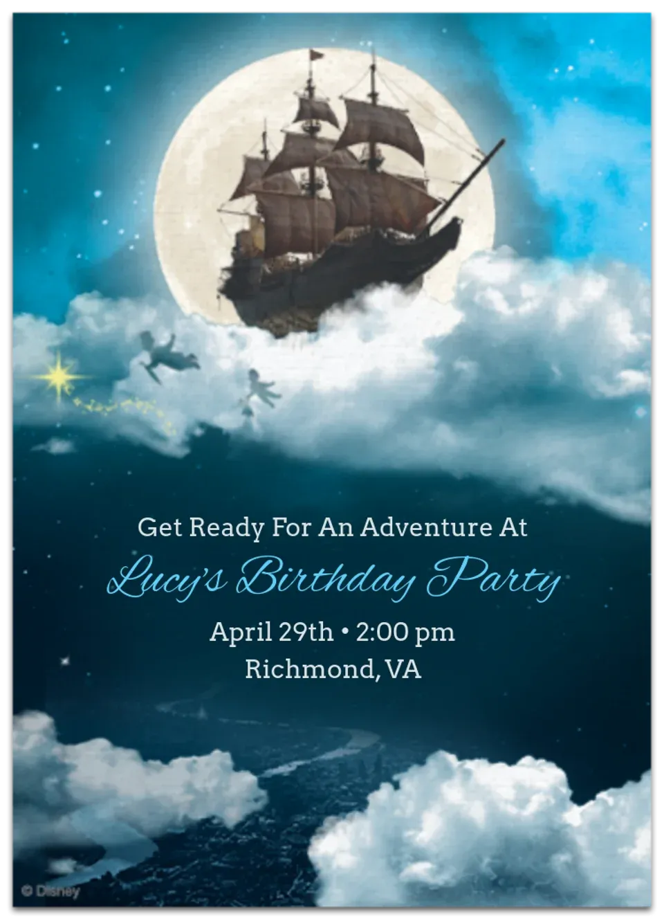 Peter Pan & Wendy card