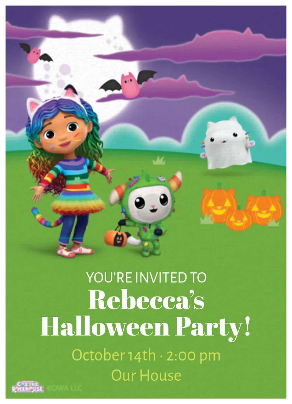 Gabby's Dollhouse | Halloween card