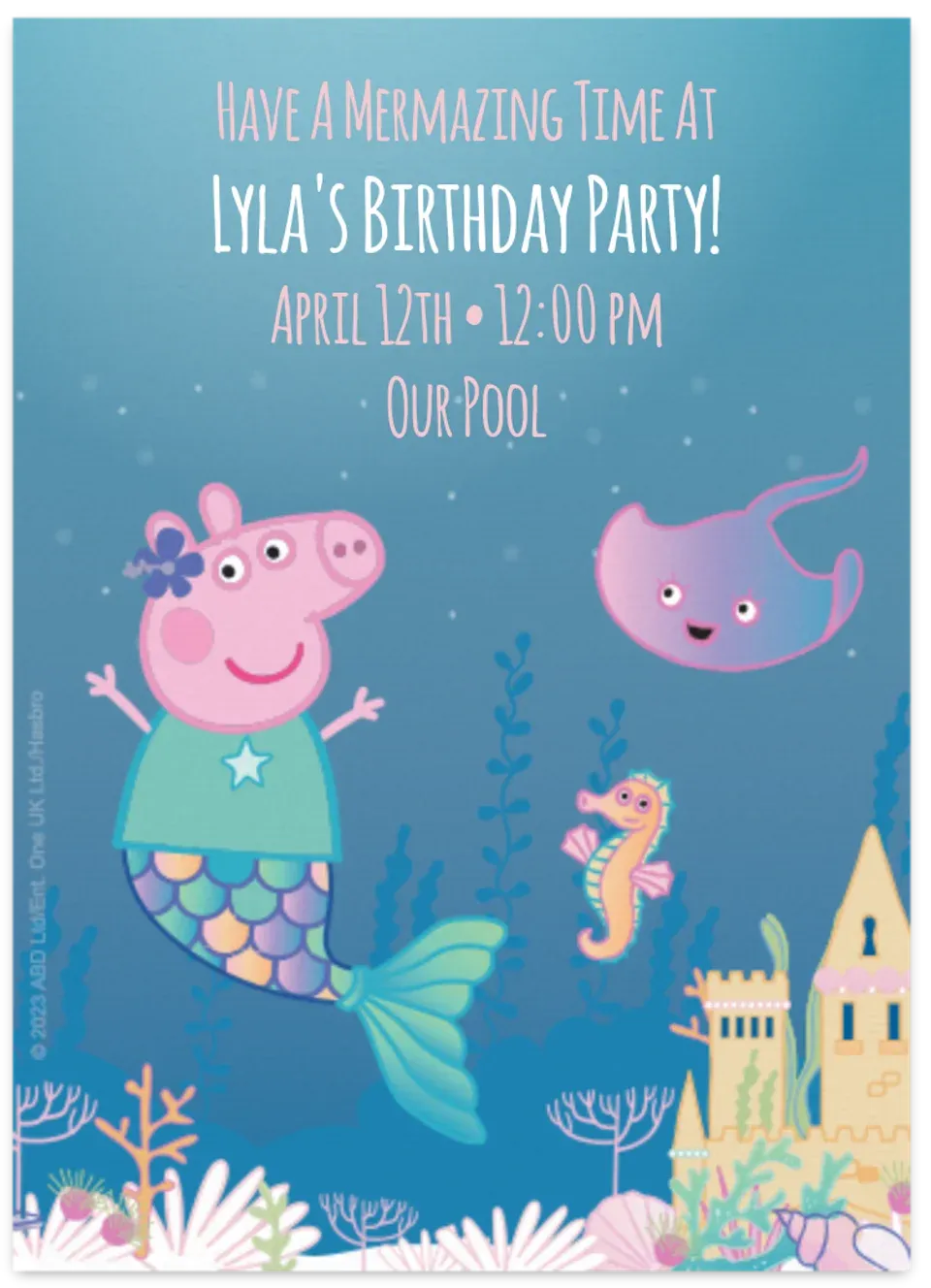 Peppa Pig | Mermaid card