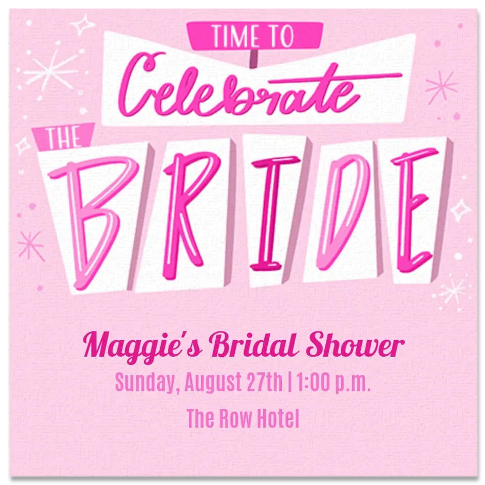 Retro Marquee Shower card