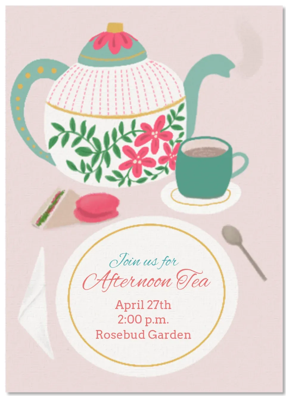 Tea Party Table card