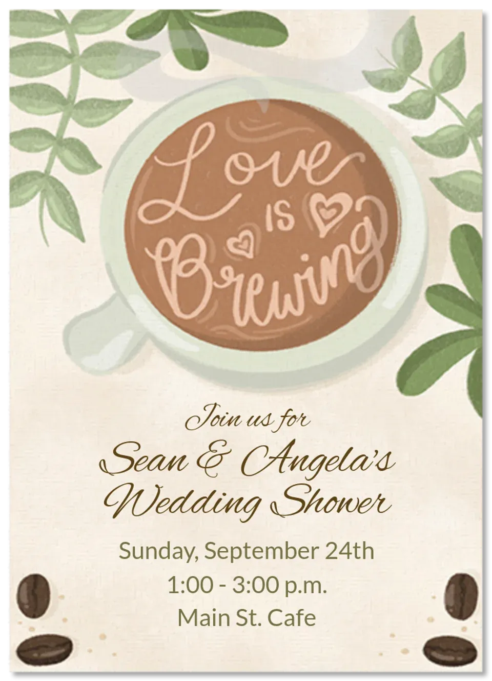 Love is Brewing card