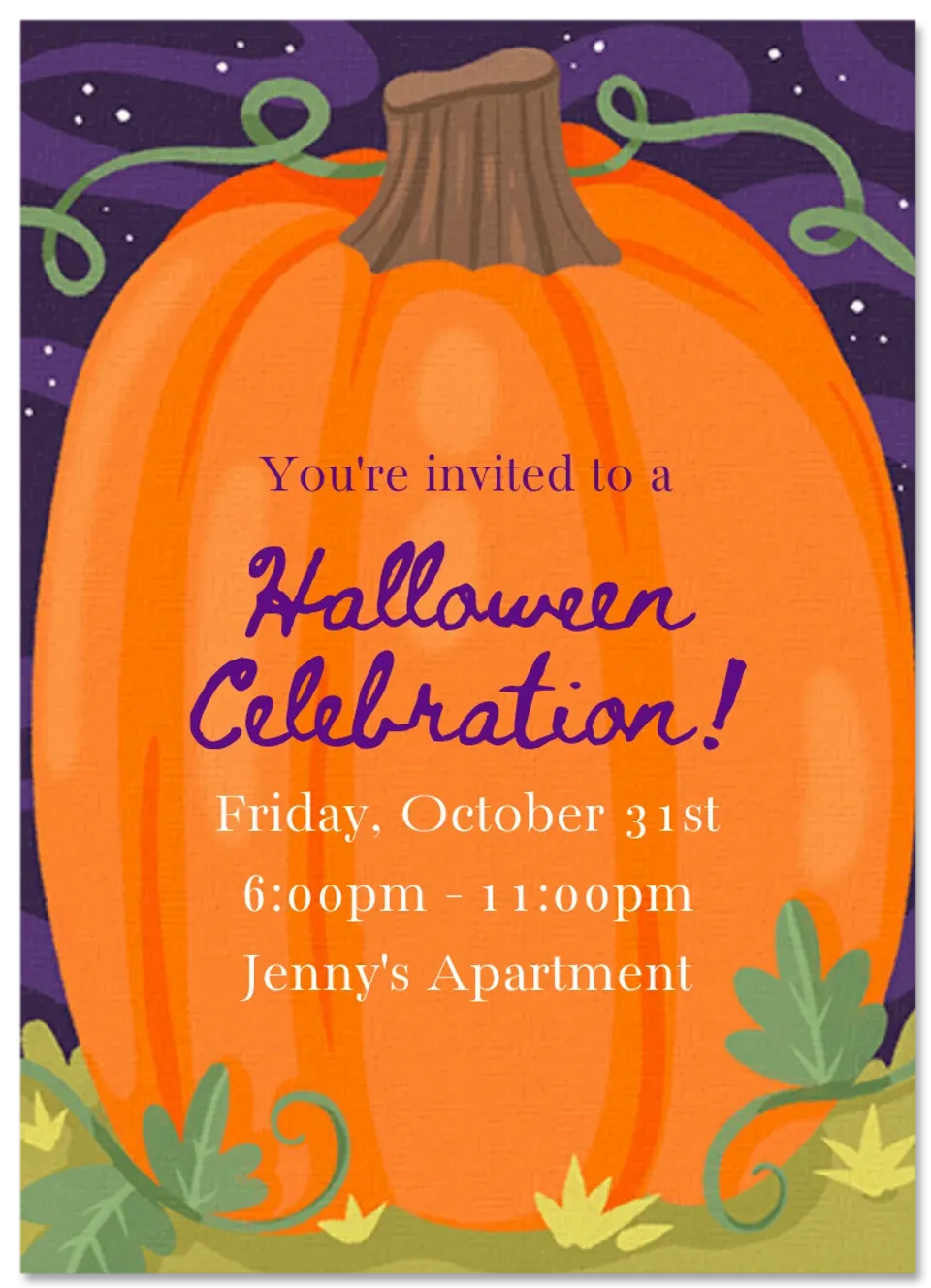 Halloween Pumpkin card