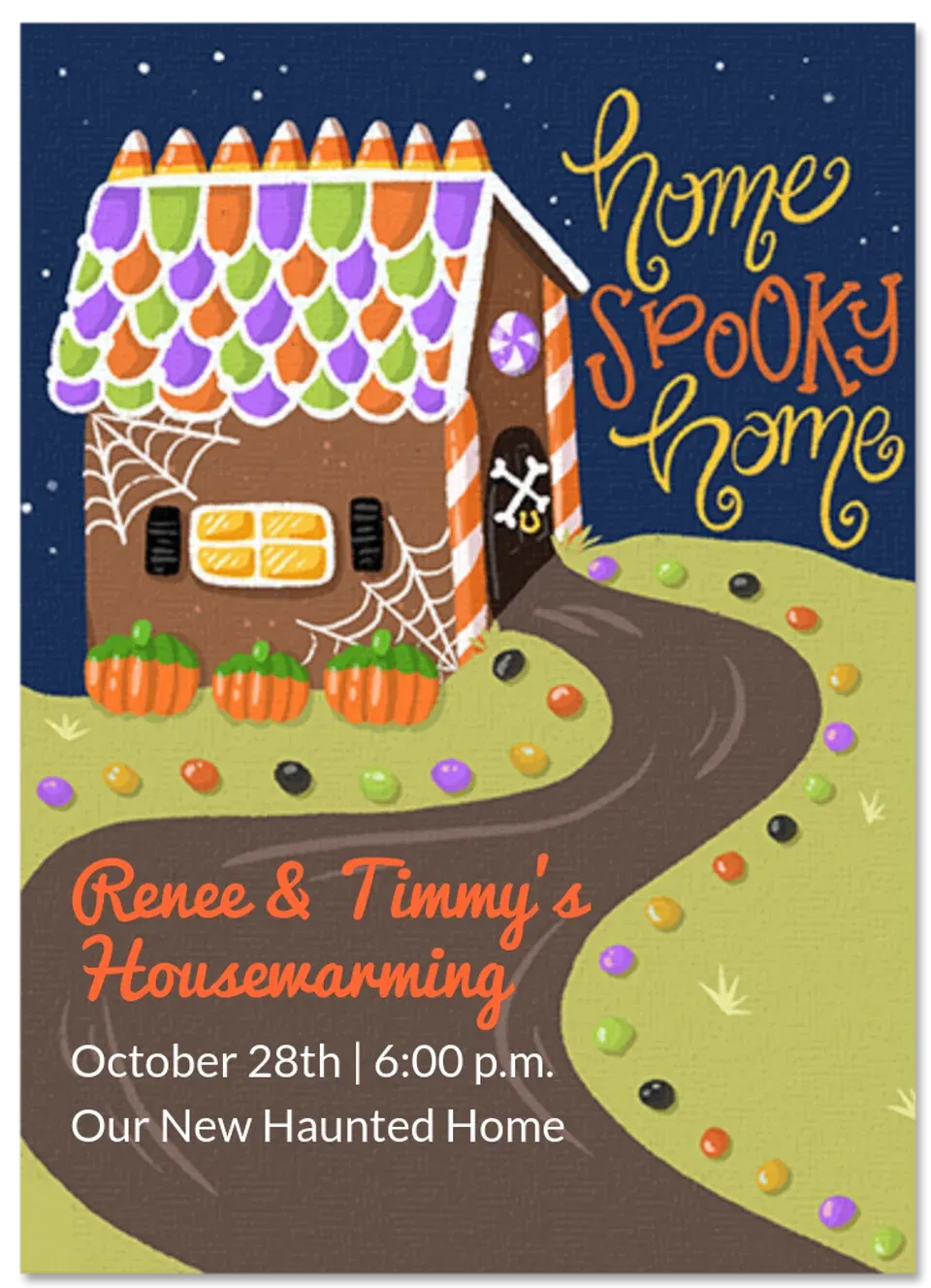 Halloween Gingerbread House card