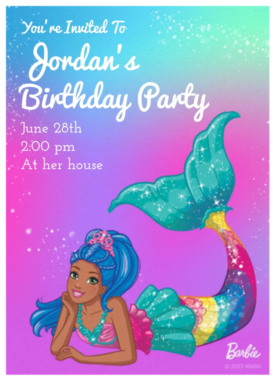 Barbie | Fantasy Mermaid Sparkle card