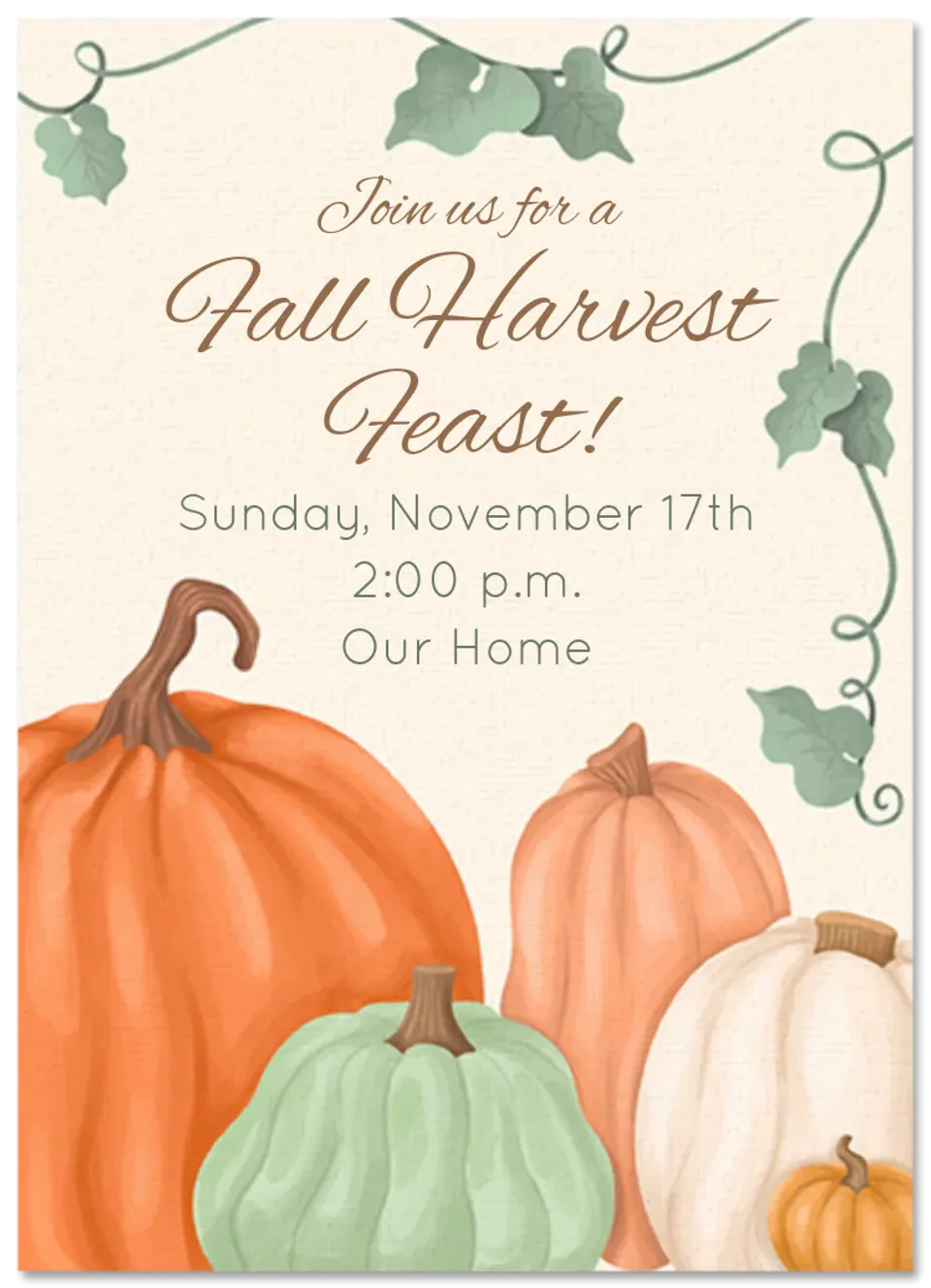 Autumn Pumpkin Patch card