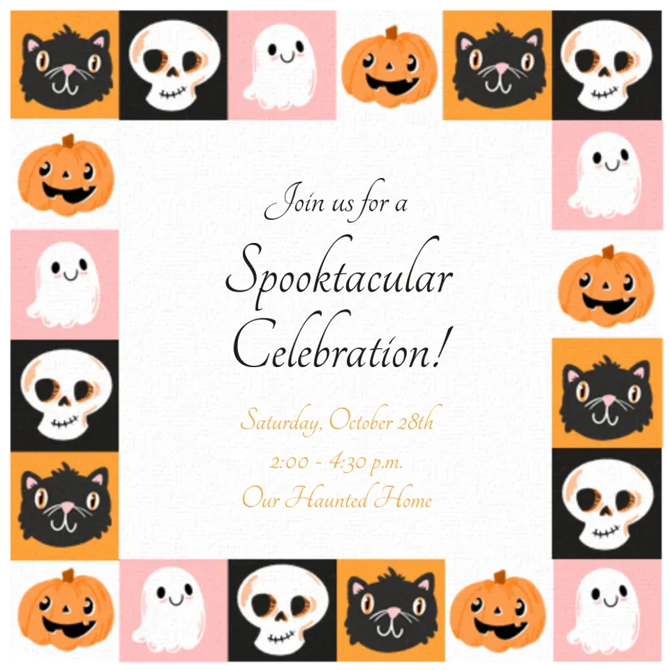 Halloween Checkers card