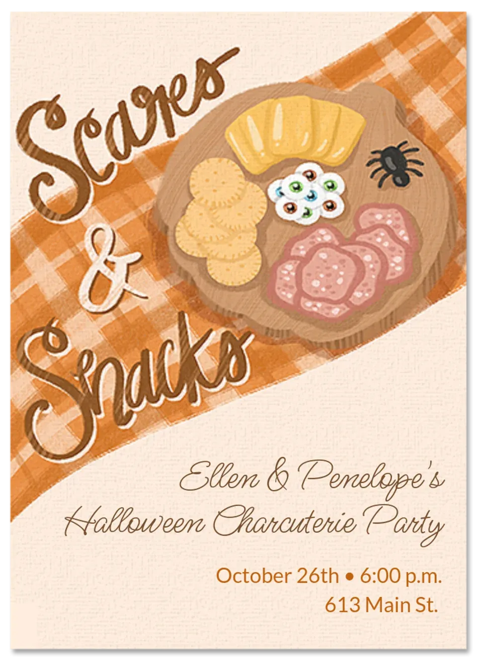Halloween Charcuterie  card