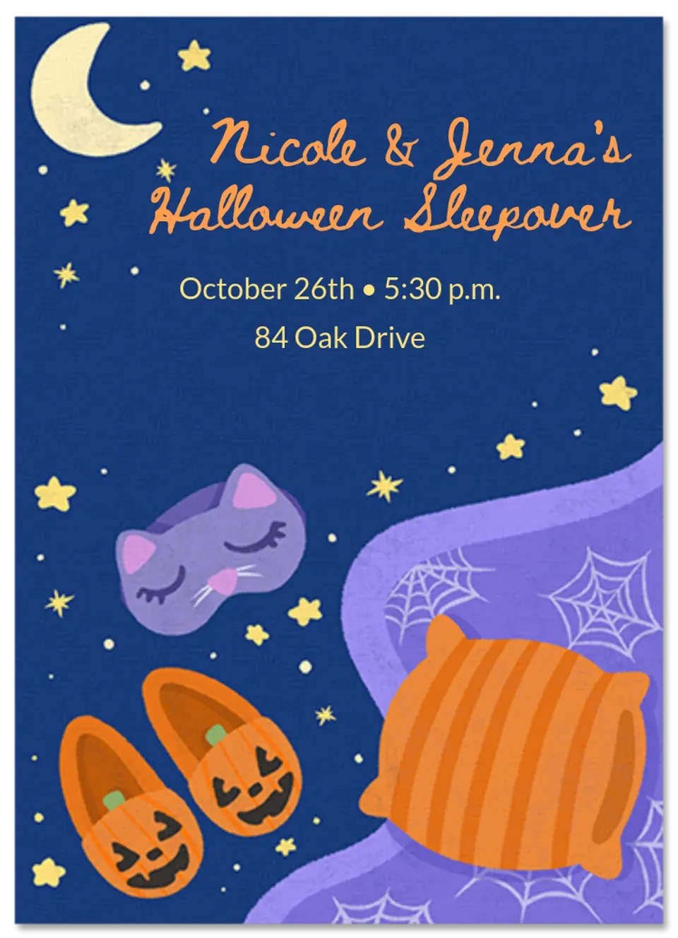 Spooktacular Sleepover card