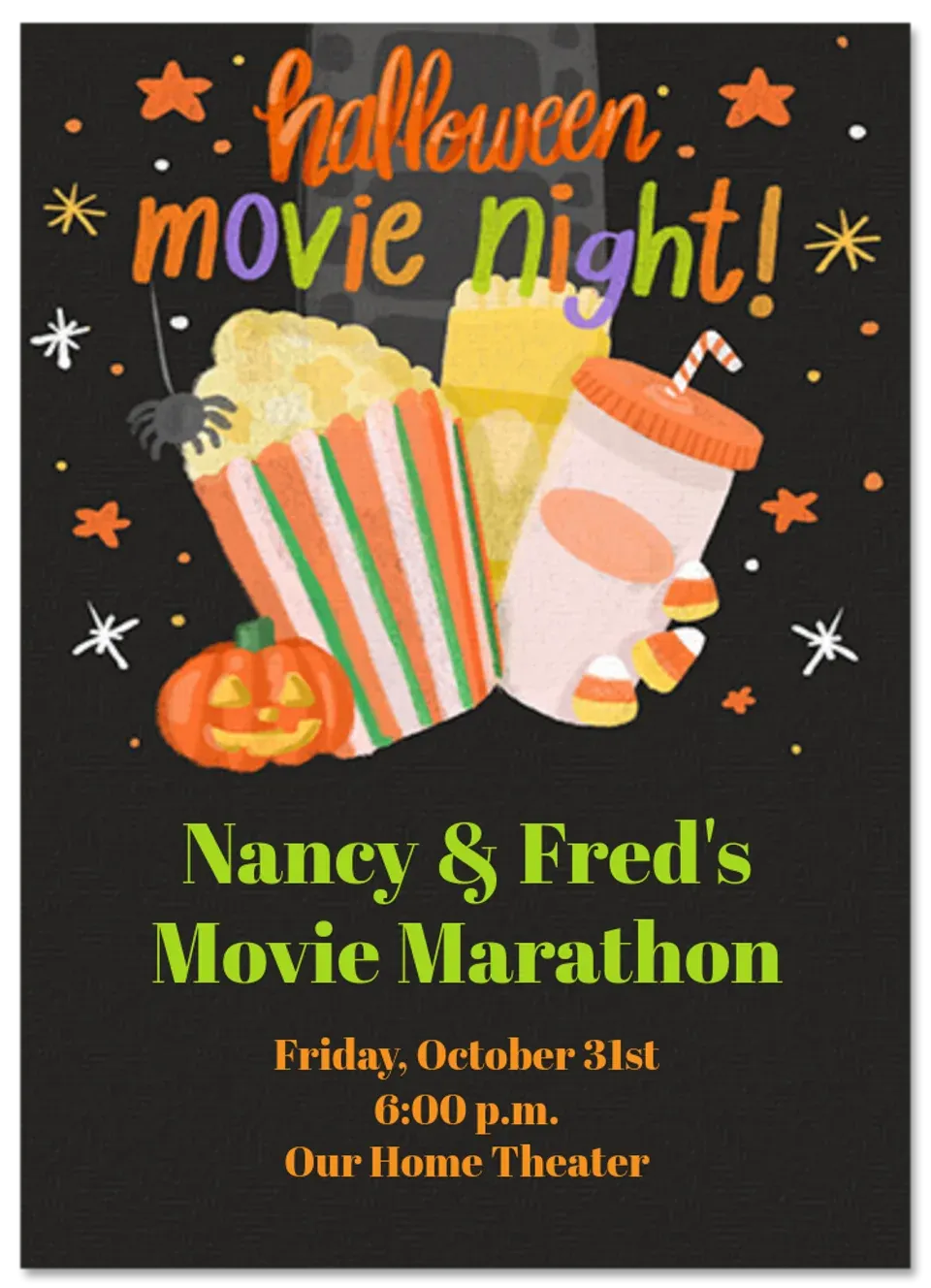 Halloween Movies card