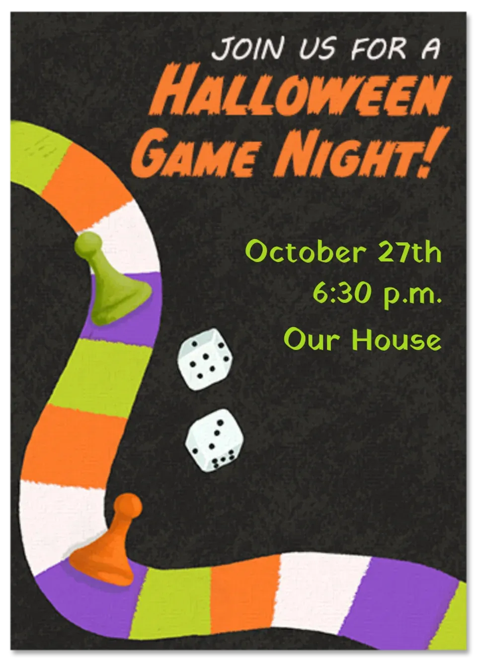 Halloween Game Night card