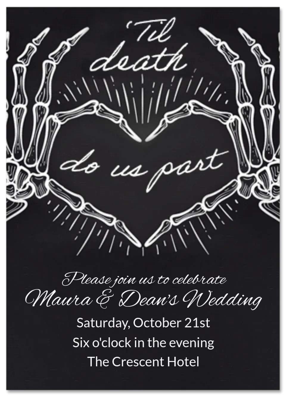 'Til Death Skeleton card