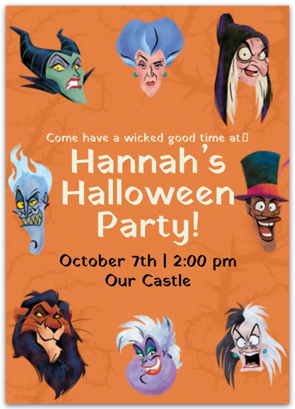 Disney Wicked Villains card