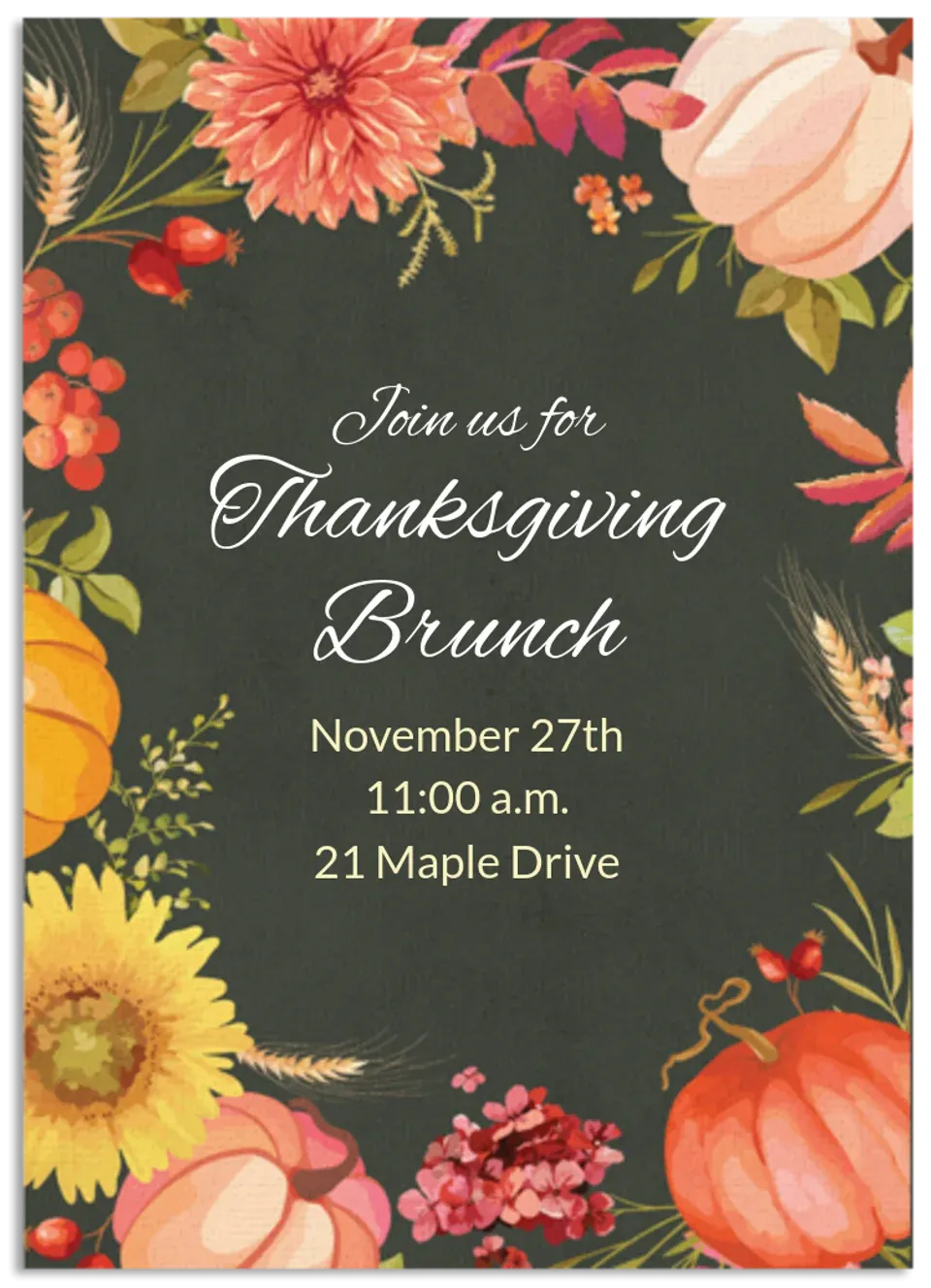 Thanksgiving Brunch card